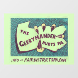 The Gerrymander Hurts PA Cling Art ウィンドウサイン