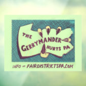 The Gerrymander Hurts PA Cling Art ウィンドウサイン (シート3)
