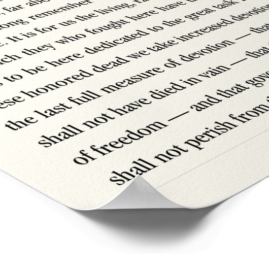 The Gettysburg Address. ポスター (角)