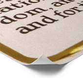 The Gettysburg Address by Abraham Lincoln 1863 ポスター (角)