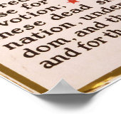 The Gettysburg Address by Abraham Lincoln 1863 ポスター (角)