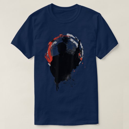 The Ghost Samurai Mask Warrior Samurai Swords Bush Tシャツ (デザイン正面)