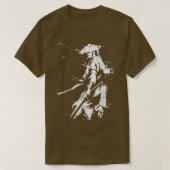 The Ghost Samurai Mask Warrior Samurai Swords Bush Tシャツ (デザイン正面)
