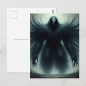 The giant black bird with human arms dark fantasy  ポストカード (正面/裏面)