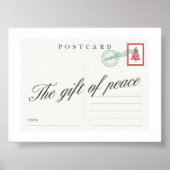 The Gift of Peace Christmas Postcard Poster ポスター (正面)
