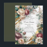 The Gilded Secret Garden Floral Glam Bridal Shower 招待状<br><div class="desc">customize for any event</div>