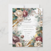 The Gilded Secret Garden Floral Glam R.S.V.P. 招待状 (正面)