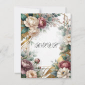 The Gilded Secret Garden Floral Glam R.S.V.P. 招待状 (裏面)