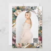 The Gilded Secret Garden Floral Glam Sweet 16 招待状 (裏面)