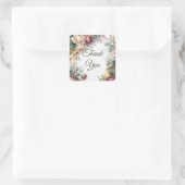 The Gilded Secret Garden Floral Glam Wedding  スクエアシール (バッグ)