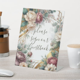 The Gilded Secret Garden Floral Glam Wedding  台座サイン