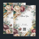 The Gilded Secret Garden Floral Glam Wedding 招待状<br><div class="desc">Thank You Card. Check out other items in this matching suite.</div>