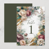 The Gilded Secret Garden Floral Glam Wedding  招待状 (正面/裏面)