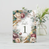 The Gilded Secret Garden Floral Glam Wedding  招待状 (スタンド正面)