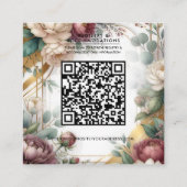 The Gilded Secret Garden Floral Wedding Details スクエア名刺 (裏面)