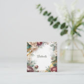 The Gilded Secret Garden Floral Wedding Details スクエア名刺 (スタンド正面)