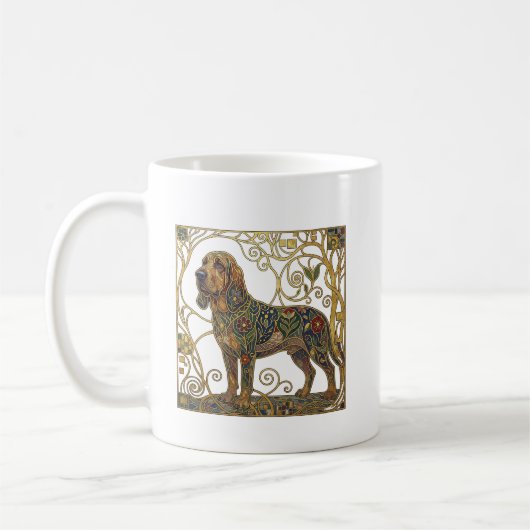 The Gilded Tracker: Viennese Secession Bloodhound コーヒーマグカップ (左)