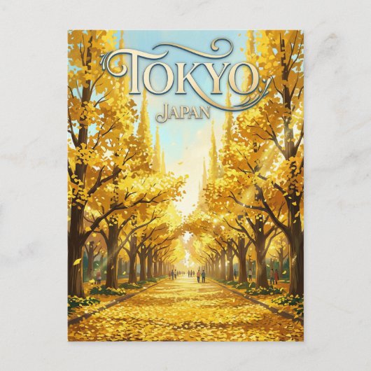 The Ginkgo Avenue Japan ポストカード (正面)