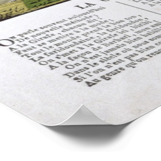 The Giraffe Presented to the King ポスター (角)