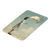 The Girl & Her Key Kite | Surreal Storybook  マグネット (左側)