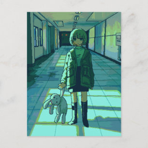 The girl in the aisle. ポストカード