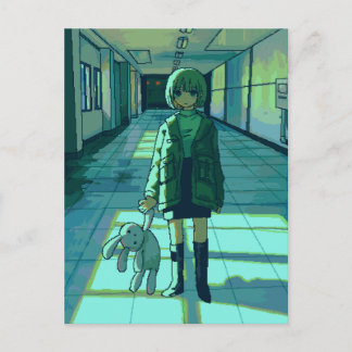 The girl in the aisle. ポストカード