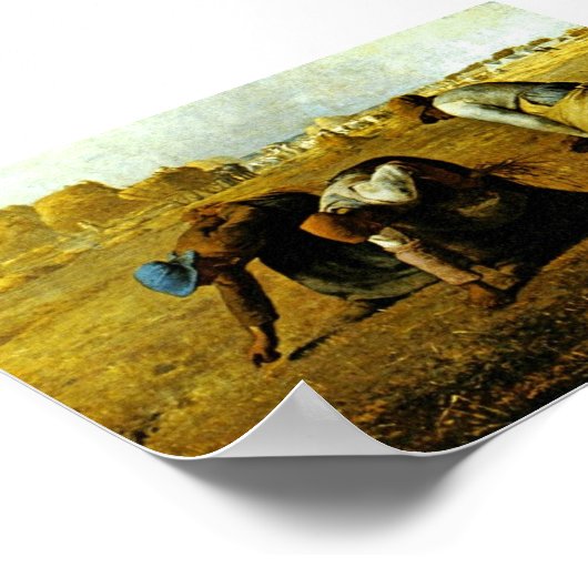 The Gleaners,  By Millet  (Best Quality) ポスター (角)