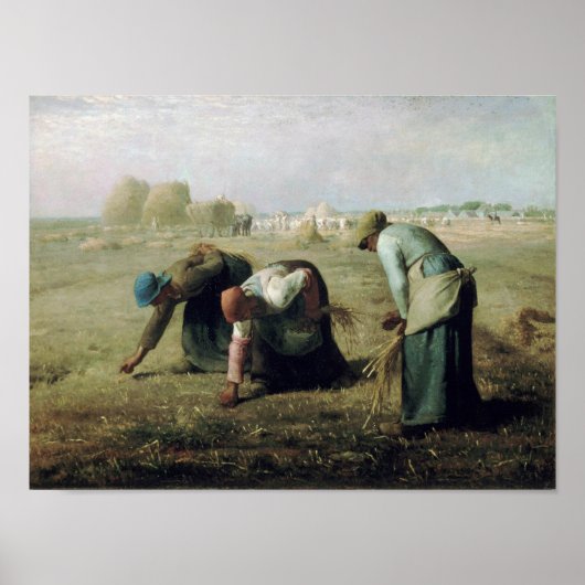 The Gleaners, Jean-Francois Millet, 1857 ポスター (正面)