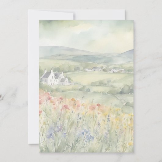 The Glen Watercolor Invitation 招待状 (裏面)