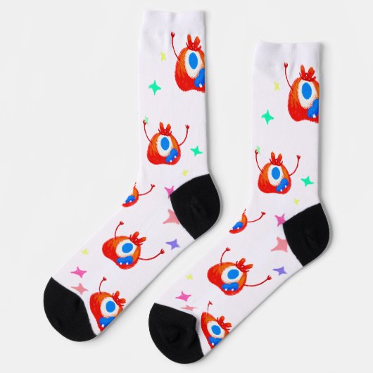 The Glitchy Stardust Monster ソックス (左)