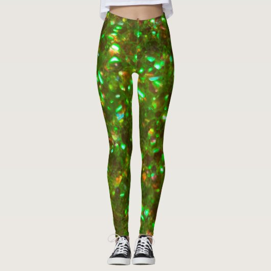 The Glitz glitter green leggings made just for you レギンス (正面)
