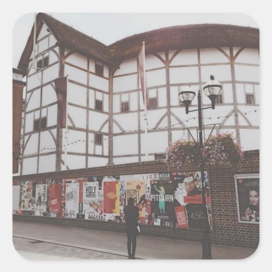 The Globe Theater – ロンドン – 英国 スクエアシール (正面)