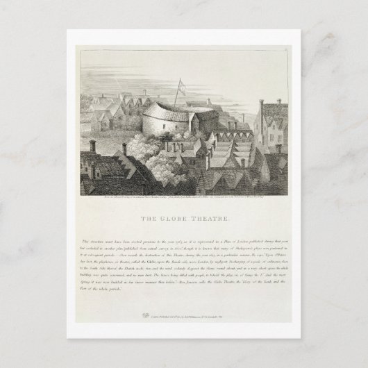 The Globe Theater, c.1647, Robert Wil発行 ポストカード (正面)