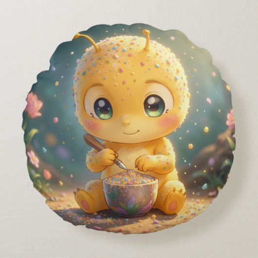 The Glowing Wanderer and the Art of Nectar.1 ラウンドクッション (正面)