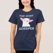 The Goat Gossiper Funny Goat Illustration トライブレンドＴシャツ (正面)