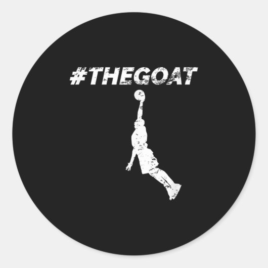The Goat Greatest Of All Time Basketball Motivatio ラウンドシール (正面)
