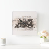 The golden age of steam スクエア壁時計 (ホーム)