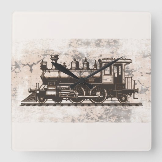 The golden age of steam スクエア壁時計 (正面)