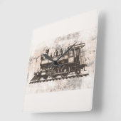 The golden age of steam スクエア壁時計 (傾斜)