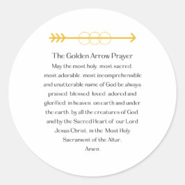 The Golden Arrow Prayer Round Sticker ラウンドシール