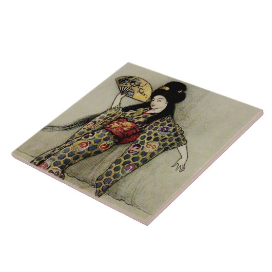 “The Golden Comb” by Warwick Goble タイル (側面)