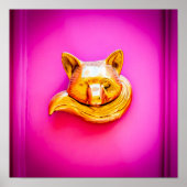 🦊 The Golden Fox Door Knocker ポスター (正面)
