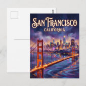 The Golden Gate Bridge USA ポストカード (正面/裏面)
