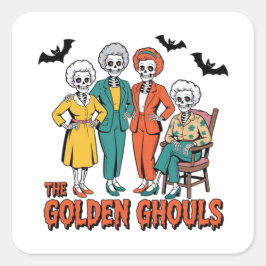 The Golden Ghouls Halloween Sticker スクエアシール