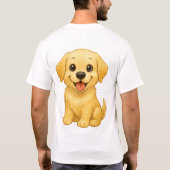 The Golden Optimist: Vintage Golden Retriever Tシャツ (裏面)