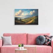 The Golden Path to the Ancient Valley キャンバスプリント (インサイチュ (リビング))