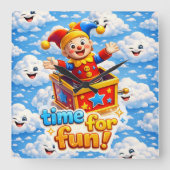 The golden toy box nursery wall clock スクエア壁時計 (正面)