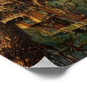 The Golden Treehouse | Fantasy Digital Art ポスター (角)