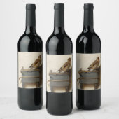 The Goldfinch, 1654 by Carel Fabritius ワインラベル (ボトル)