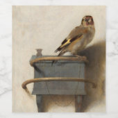 The Goldfinch, 1654 by Carel Fabritius ワインラベル (シングルラベル)